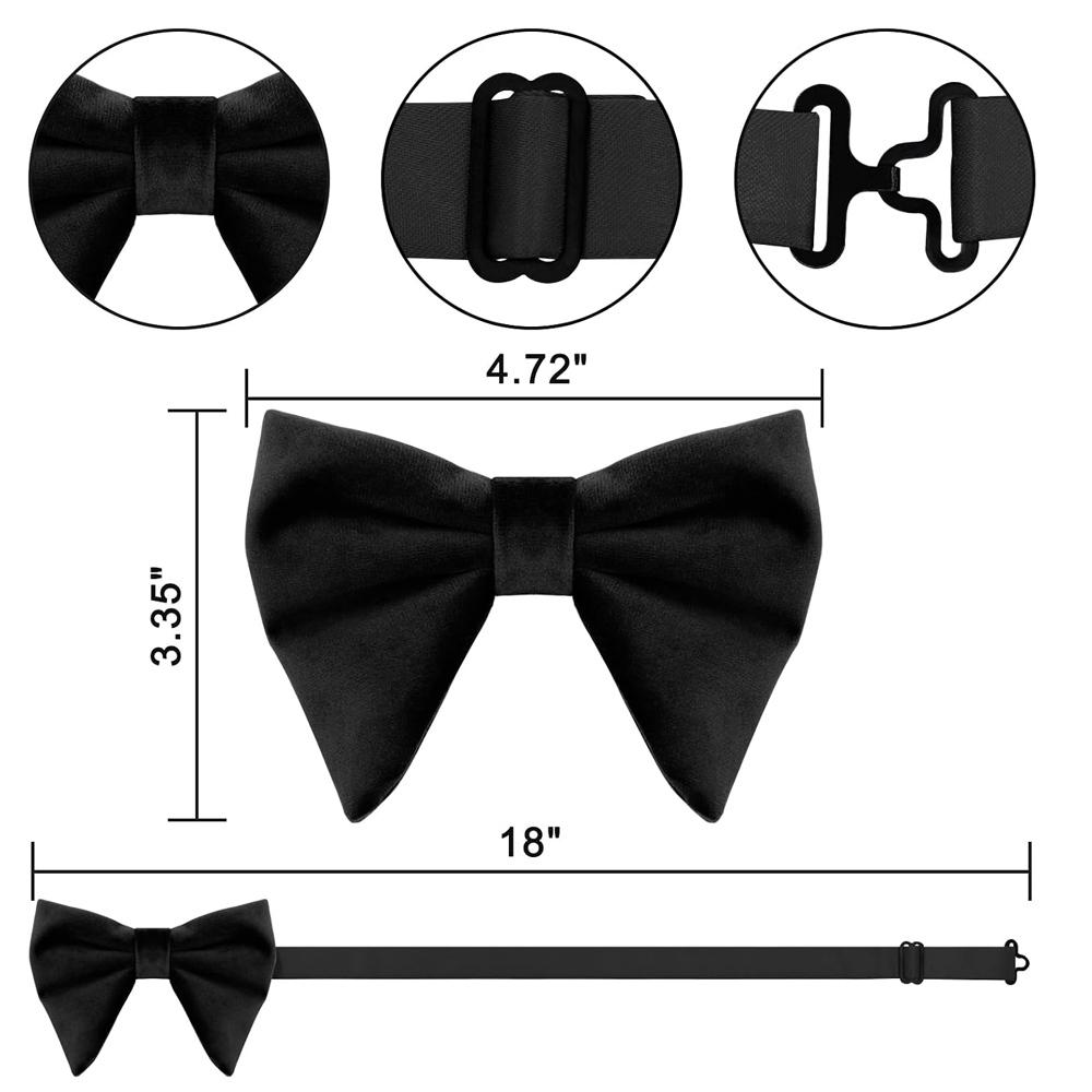 Gravatas Borboleta de Veludo p - Bow Tie Pre Tied avaliação e preço