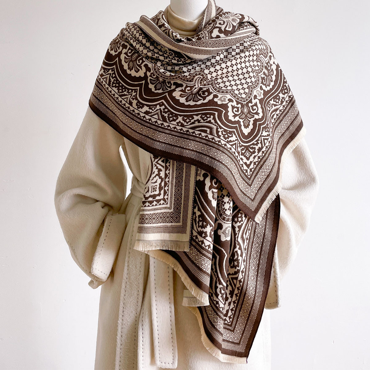 Cachecol de imitação de caxemi - Pashmina Wrap Large avaliação e preço