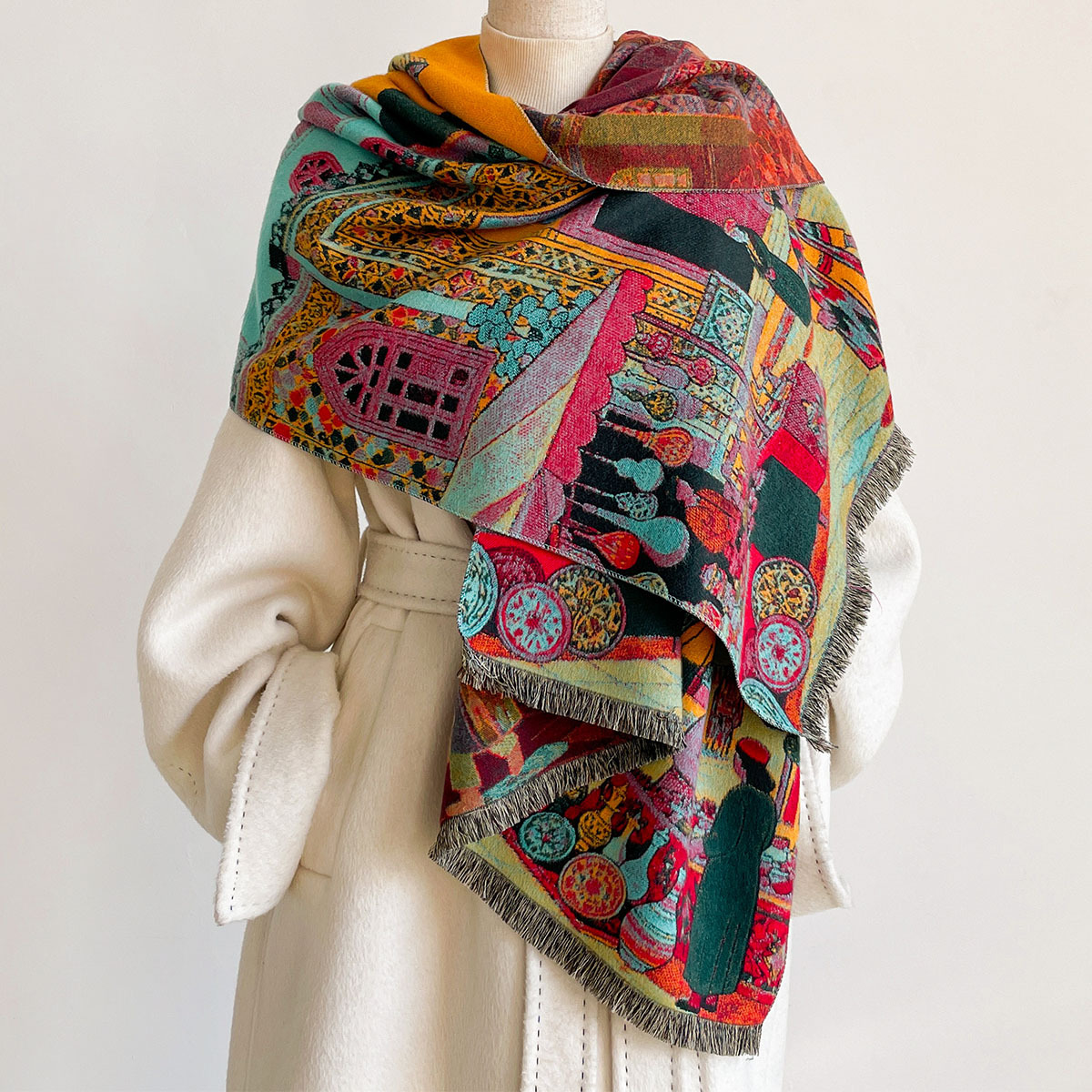 Cachecol Feminino de Imitação  - Pashmina Wrap Large avaliação e preço