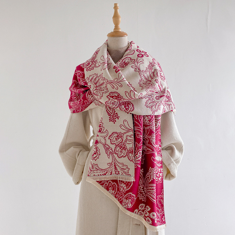 Cachecol Feminino Paisley Flor - Pashmina Wrap Large avaliação e preço
